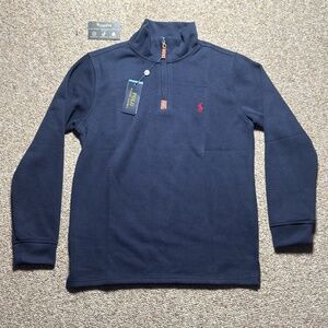 Polo Ralph Lauren Men’s Quarter-Zip Pullover – Navy Blue – Size M